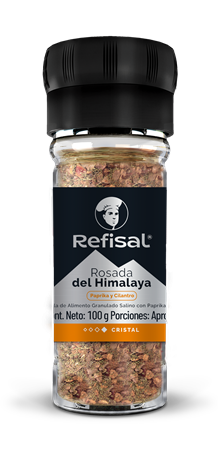 Sal Rosada Himalaya Cristales Mix Paprika Y Cilantro Salero Molino 100g